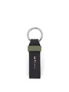 Kiton Ciro Paone Leather Keyring In Black