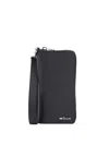 Kiton Ciro Paone Leather Phonecase In Black