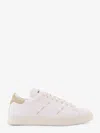Kiton Ciro Paone Leather Sneakers With Iconic Stitching In White