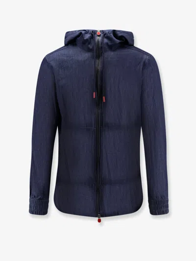 Kiton Ciro Paone Light Denim Jacket In Blue