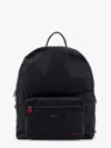Kiton Ciro Paone Nylon Backpack With Metal Lettering Logo In Black