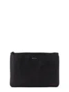 Kiton Ciro Paone Nylon Clutch Bag With Iconic Logo Embroidery