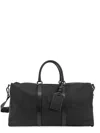 Kiton Ciro Paone Nylon Duffle Bag With Leather Inserts In Black
