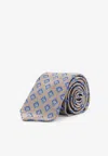 Kiton Ciro Paone Pattern Silk Tie In Neutral