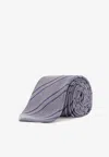 Kiton Ciro Paone Patterned Wool Tie In Gray