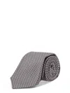 Kiton Ciro Paone Jacquard Silk Tie In Gray