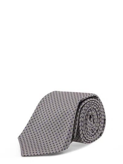 Kiton Ciro Paone Silk Tie In Gray