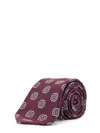 Kiton Ciro Paone Silk Tie In Burgundy