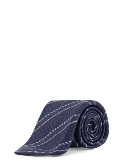 Kiton Ciro Paone Silk Tie In Blue
