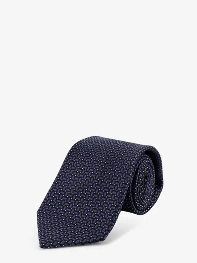 Kiton Ciro Paone Silk Tie In Blue