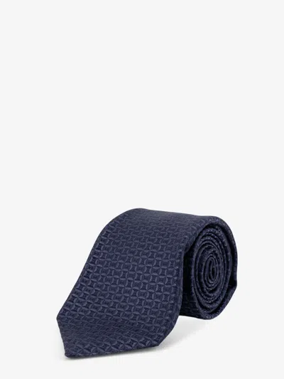Kiton Ciro Paone Silk Tie In Blue
