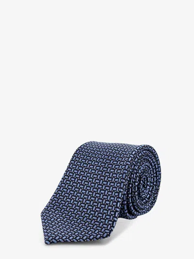 Kiton Ciro Paone Silk Tie In Blue