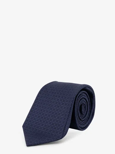 Kiton Ciro Paone Silk Tie In Blue