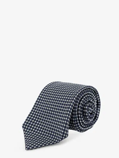 Kiton Ciro Paone Silk Tie In Blue
