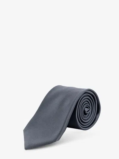 Kiton Ciro Paone Silk Tie In Gray