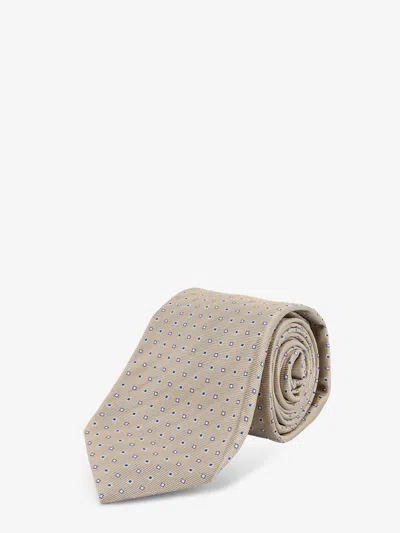 Kiton Ciro Paone Silk Tie In Neutral