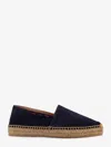 Kiton Ciro Paone Suede Espadrillas With Iconic Stitching In Blue