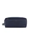 Kiton Logo-plaque Side-handle Clutch Bag In Blue