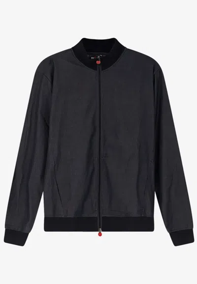Kiton Ciro Paone Zip-up Bomber Jacket In Black