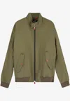 Kiton Ciro Paone Zip-up Bomber Jackets In Green