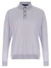 Kiton Ribbed Cuffs And Hem Polo Shirt In Purple