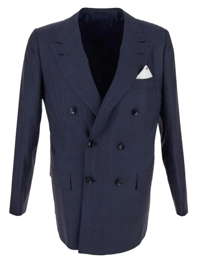 Kiton Classic Suit In Blue