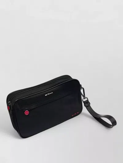 Kiton Clutch Bag Adjustable Strap Front Pocket