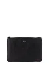 Kiton Zip Opening And Closing Clutch In Black