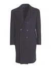 Kiton Coat In Blue