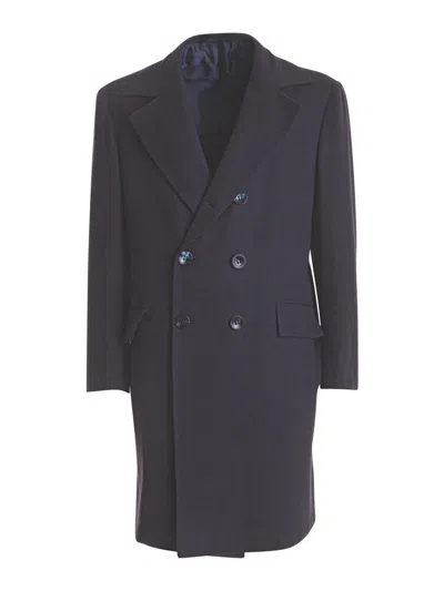 Kiton Coat In Blue