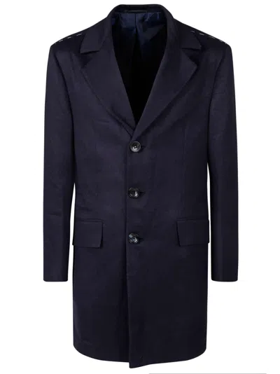 Kiton Coat In Blue