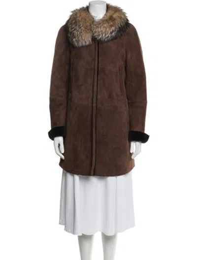 Pre-owned Kiton Coat In Brown