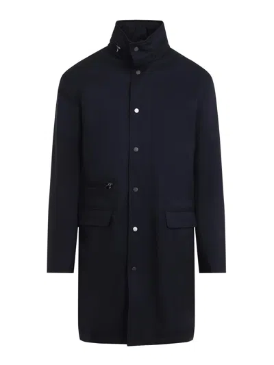 Kiton Coat In Dark Blue