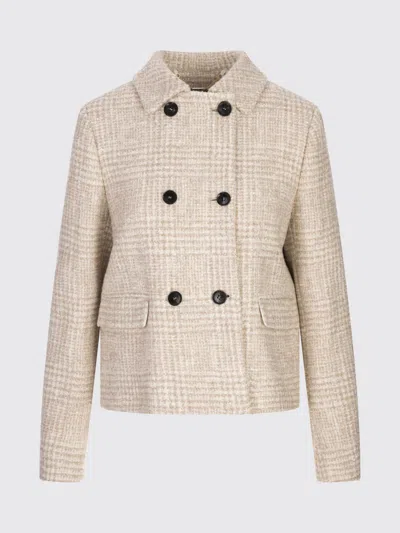 Kiton Coat  Woman Color Brown In Neutral