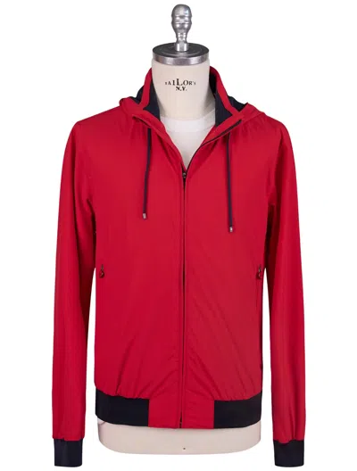 Pre-owned Kiton Coat Pa Elastane Sz 40 Us 50 Eu Tc66 In Red