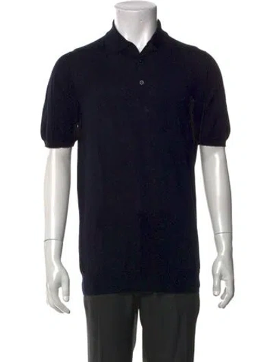 Pre-owned Kiton Collar Short Sleeve Polo Shirt In Black