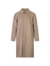 Kiton Concealed-front Coat In Neutral