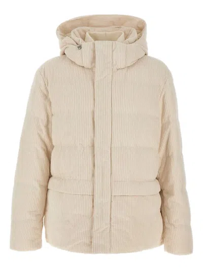 Kiton Corduroy-effect Jacket In Neutral