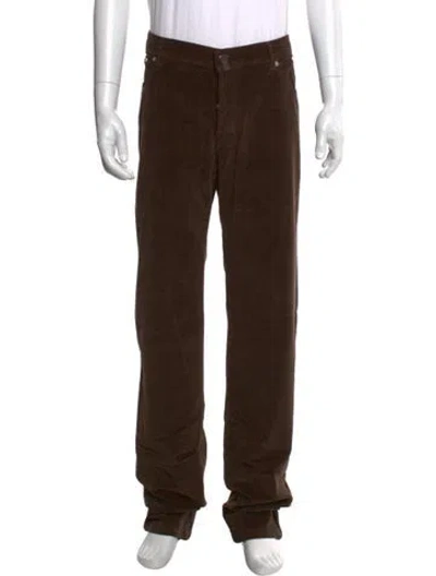 Pre-owned Kiton Corduroy Pants In Brown
