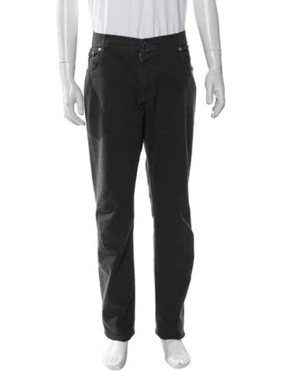 Pre-owned Kiton Corduroy Pants In Gray