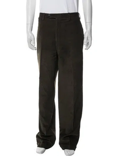 Pre-owned Kiton Corduroy Pants In Green