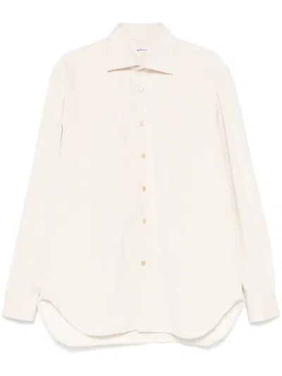 Kiton Corduroy Shirt In Neutrals