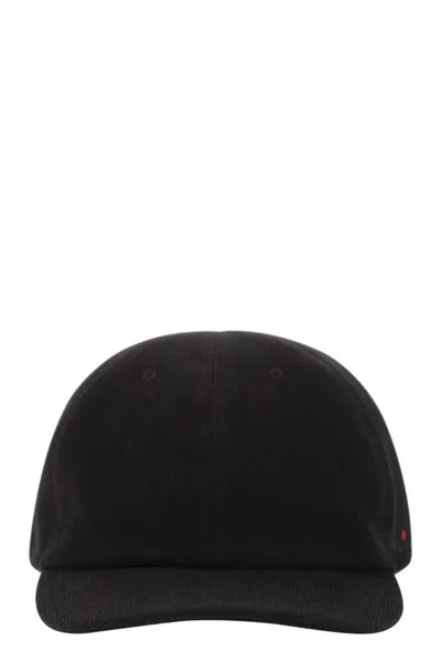 Kiton Cotton Baseball Cap In Black