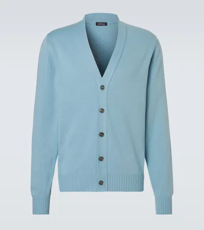 Kiton Cotton Cardigan In Blue