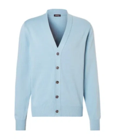 Kiton Cotton Cardigan In Blue
