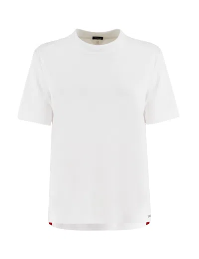 Kiton Cotton Crew Neck T-shirt In White