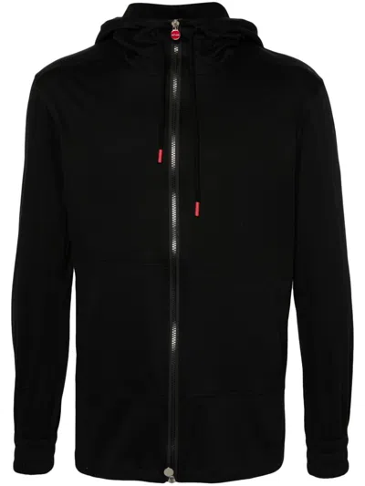 Kiton Cotton Hoodie In Black