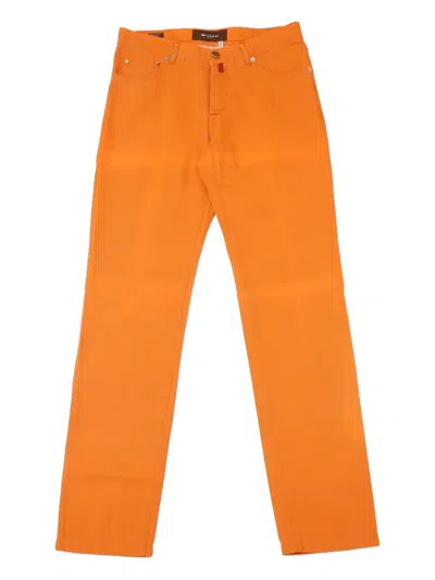 Kiton Cotton Pocket Trousers In Orange
