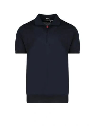 Kiton Cotton Polo Shirt In Black