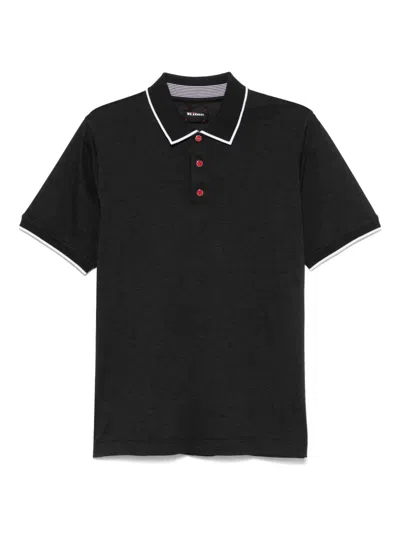 Kiton Cotton Polo Shirt In Grey